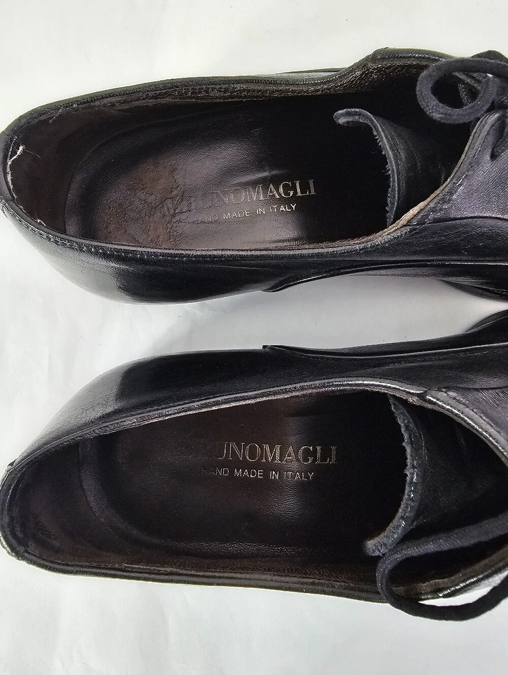 Bruno Magli Maioco Black Leather Cap Toe Oxfords Shoes